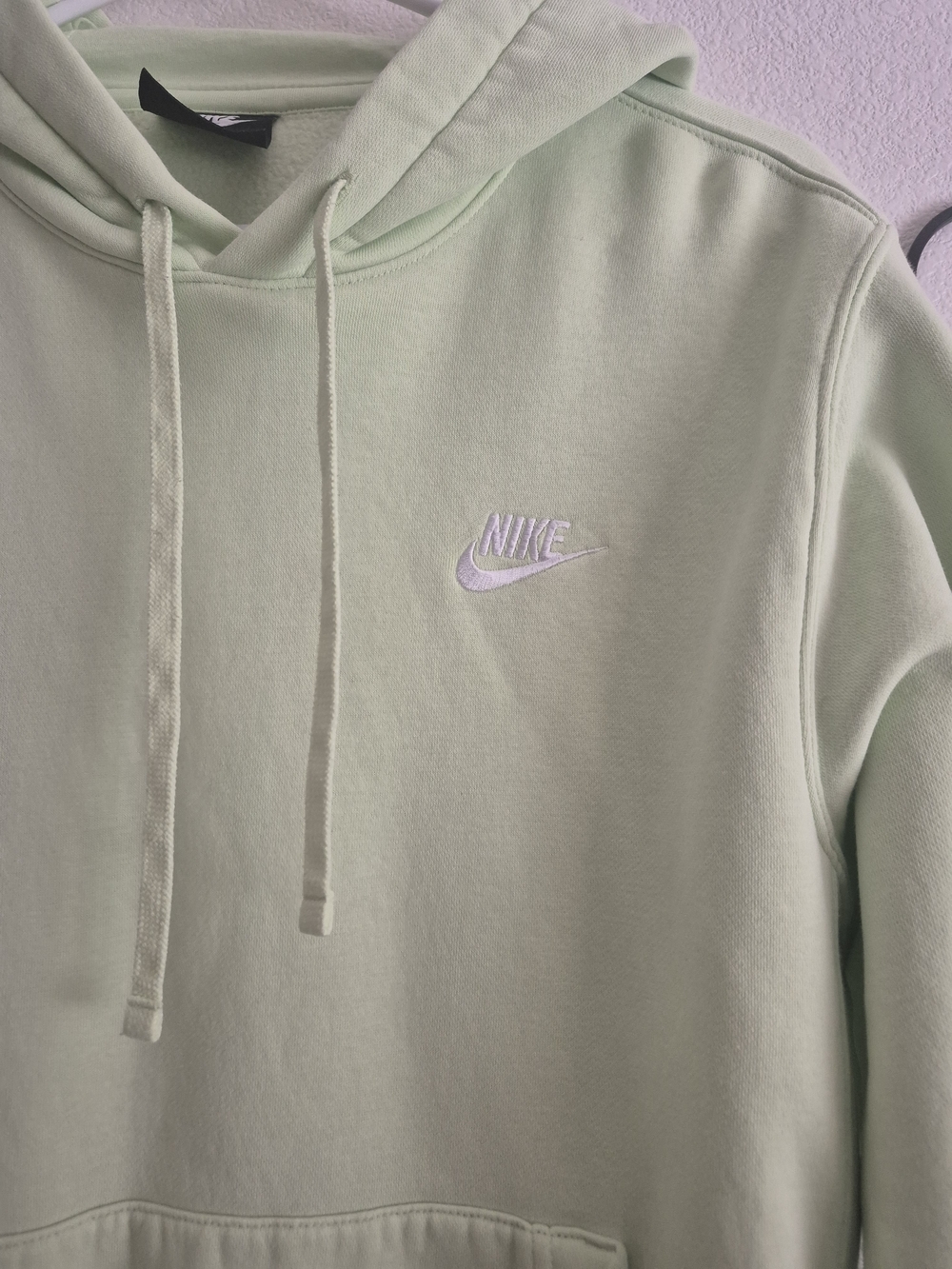 Womans Nike Light Mint Green Hoodie with Embroidered Logo